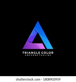 Triangle Color Imagination Illustration Vector Logo.