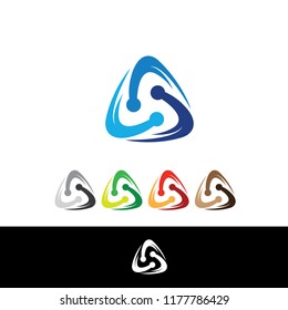 Triangle Color logo illustration vector Design template. Suitable for Creative Industry, Multimedia, entertainment, Educations, Shop, and any related business