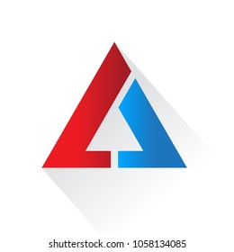 triangle colored sign business logo