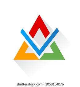 triangle colored vector business logo