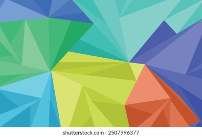 triangle colorful abstract backdrop background in geometric shape. futuristic geometric modern colorful background