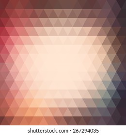 Triangle colorful abstract background. Neutral texture. Vector illustration