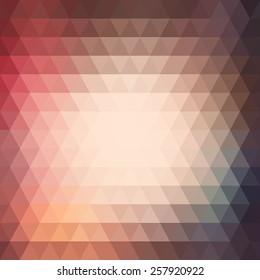 Triangle colorful abstract background, seamless pattern. Vector illustration