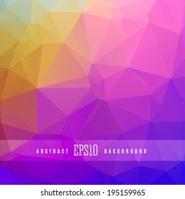 Triangle colorful abstract design background template