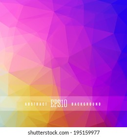 Plantilla de fondo de diseño abstracto de color triangular