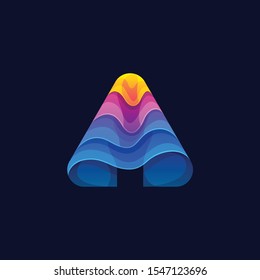 Triangle Colorful Concept Designs Illustration Vector Template. Suitable for Creative Industry, Multimedia, entertainment, Educations, Shop, and any related business.