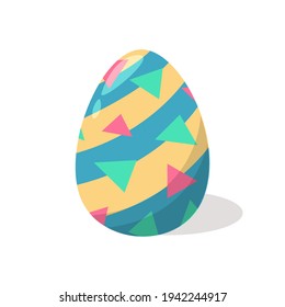Triangle colorful easter egg design
