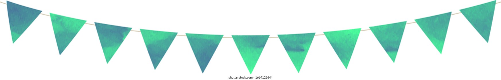 triangle colorful frag garland ,