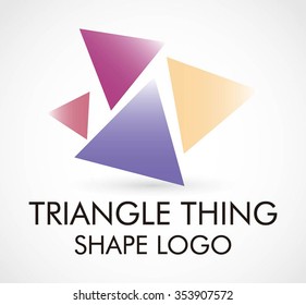 Triangle colorful group abstract vector and logo design or template flat rectangle business icon of company identity symbol concept