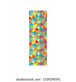 triangle colorful letters I  vector illustration  white background