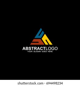 Triangle colorful logo abstract