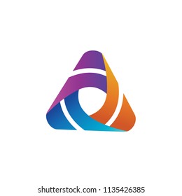 Triangle Colorful Logo Design Template