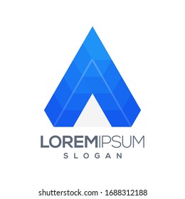 triangle colorful logo design template