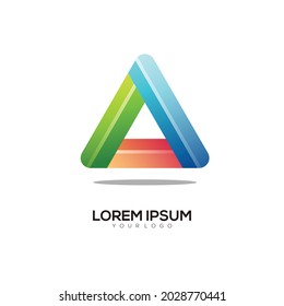 triangle Colorful Logo Illustration Vector