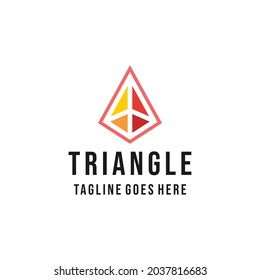 triangle colorful Logo vector design. technology symbol icon graphic. pyramid emblem for Company and business