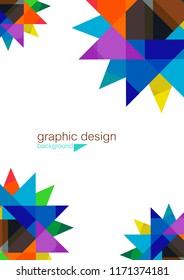 Triangle Colorful on white Background, Abstract Graphic Design patterns Vector