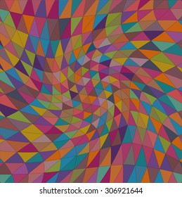 Triangle colorful pattern. Print with colorful diamonds. Geometric shapes background.