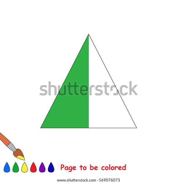 Triangle Coloring Book Educate Preschool Kids Stock Vector (Royalty ...