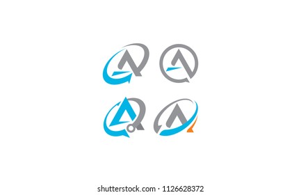 triangle communication technology logo icon vector