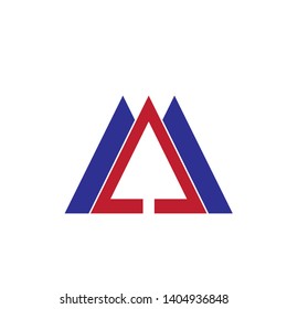 Triangle company icon vector logo template - Vector
