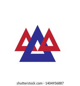 Triangle company icon vector logo template - Vector
