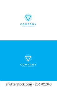 Triangle company logo teamplate.