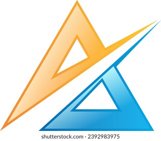 logotipo de icono simple de la compañía triangular
