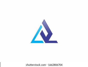 ilustración de diseño de logotipo de concepto triangular