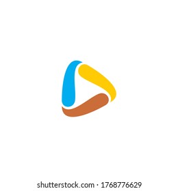 triangle connect logo vector eps