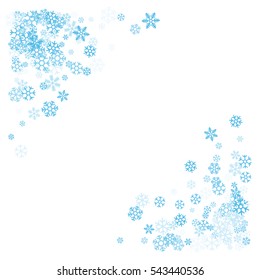 Triangle Corner Frame Border Blue Snowflake Stock Vector (Royalty Free ...