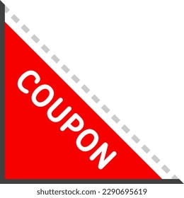 Ilustración vectorial aislada de cupón triangular.