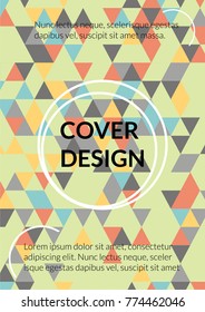 Triangle Cover Design.  Background with Triangle Shapes of Different colors. Template for Business Broshure,
Cover Book, Magazine, Leaflet, Booklet. Amazing Template for Your Design
