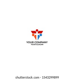 Triangle cross church logo design vector