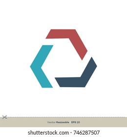 Triangle Cubic Logo Template flat design Illustration Design. Vector EPS 10.