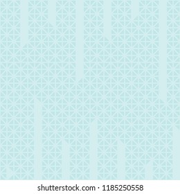 Triangle cuts vertical line pattern vector. Mosaic cyan and light cyan background. Design print for textile, wallpaper, background. Set 5