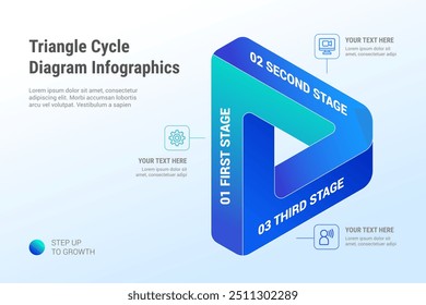 Triangle Cycle Diagram Infografik Vorlage