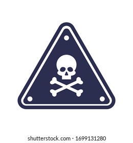 Triangle danger vector sign illustration isolated on white background. EPS 10