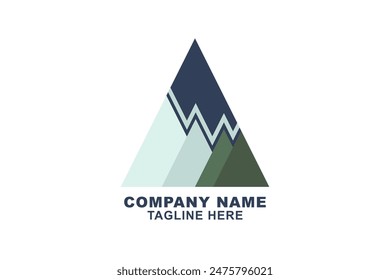 Triangle Dark Green Mountains Logo