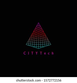 triangle data or architecture logo design