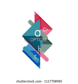Triangle data visualization design, option infographic layout. Vector illustration