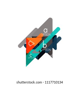 Triangle data visualization design, option infographic layout. Vector illustration