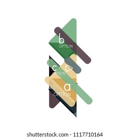 Triangle data visualization design, option infographic layout. Vector illustration