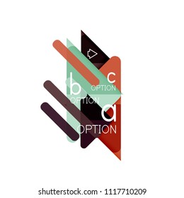 Triangle data visualization design, option infographic layout. Vector illustration