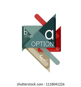 Triangle data visualization design, option infographic layout. Vector illustration
