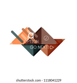 Triangle data visualization design, option infographic layout. Vector illustration