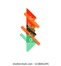 Triangle data visualization design, option infographic layout. Vector illustration