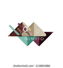 Triangle data visualization design, option infographic layout. Vector illustration