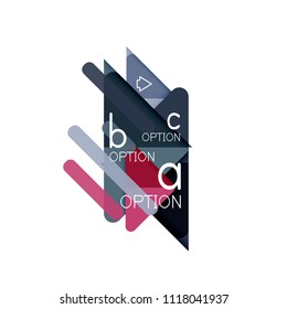 Triangle data visualization design, option infographic layout. Vector illustration