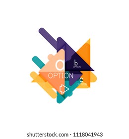 Triangle data visualization design, option infographic layout. Vector illustration