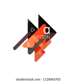 Triangle data visualization design, option infographic layout. Vector illustration